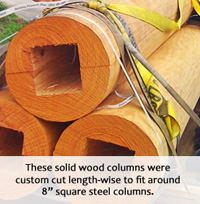 Custom columns cut lengthwise