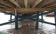 21 POLY coated pier Pililgs Cross beams