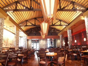 30 foot trusses in dining room