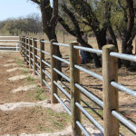 Close up of installed posts at Red River farm.