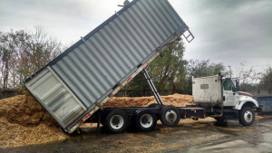 Wood chips truck