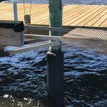 SnapJacket Retrofit installation on pier's piling.