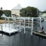 Ecopile boathouse and dock in construction